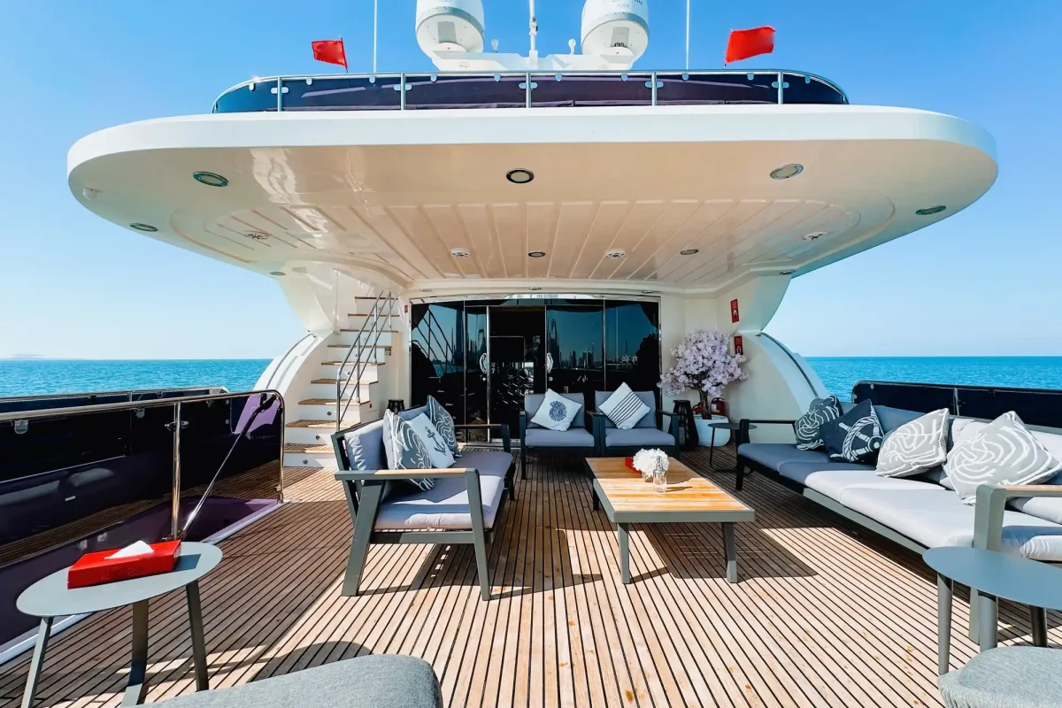 Dubai Yacht Stardom Aft Deck