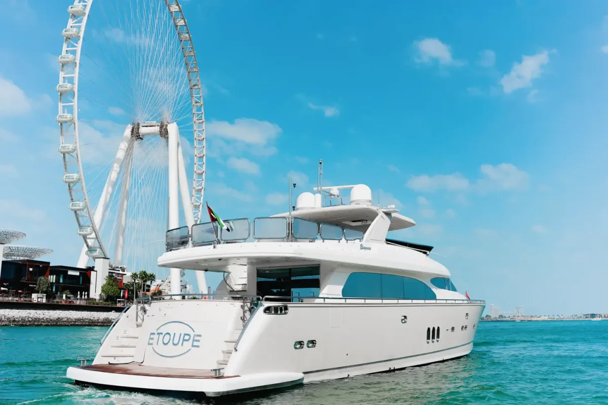 Dubai Yacht Mr and Mrs Smith back view